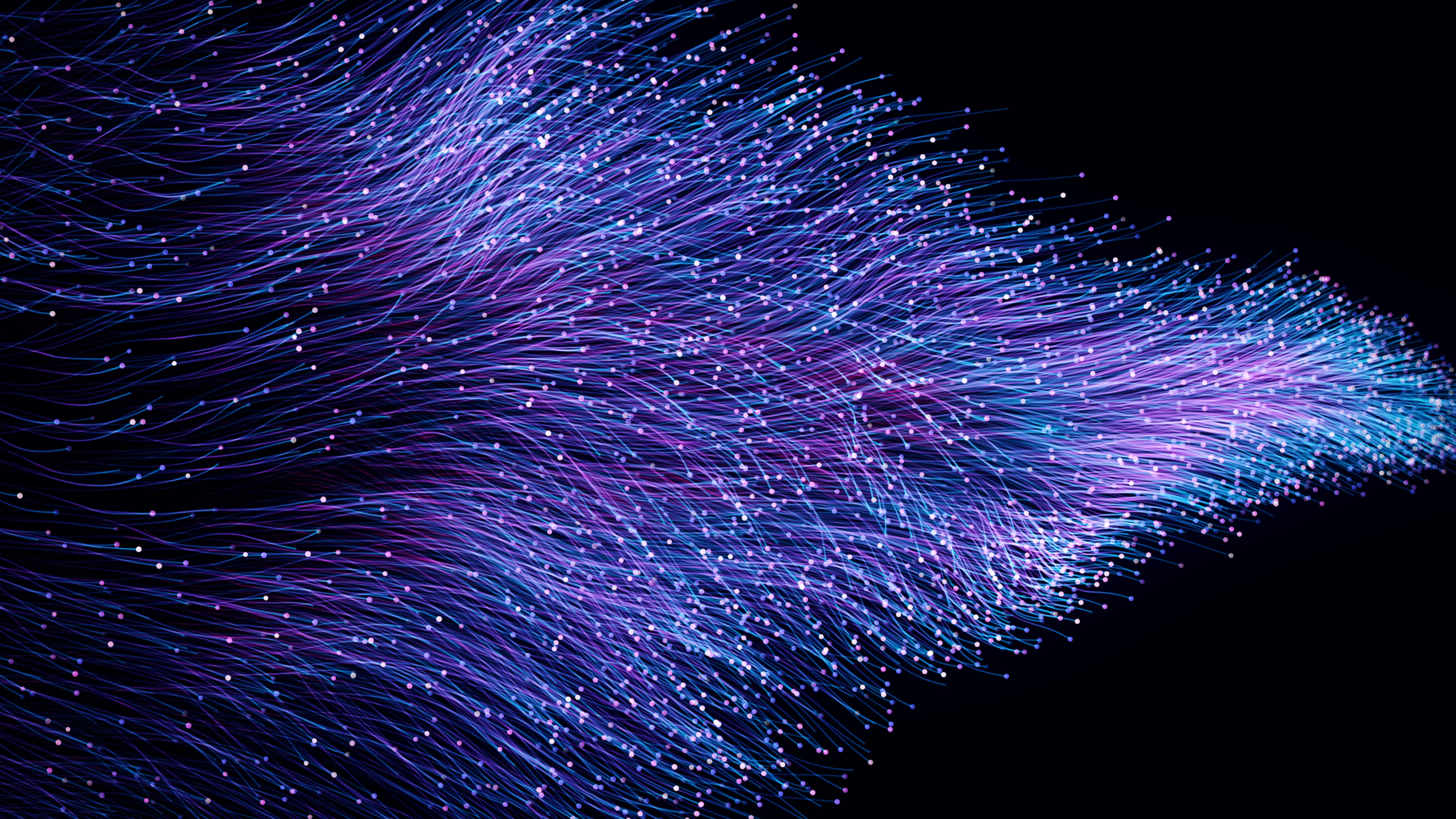 Home 9 Abstract orange particles of optical fiber 3d illustration